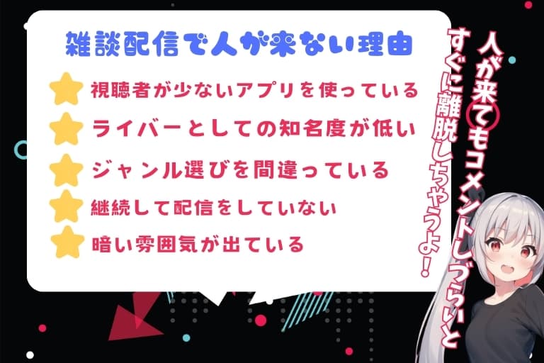 雑談配信で人が来ない理由