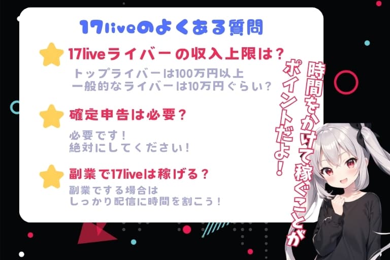 17liveのよくある質問