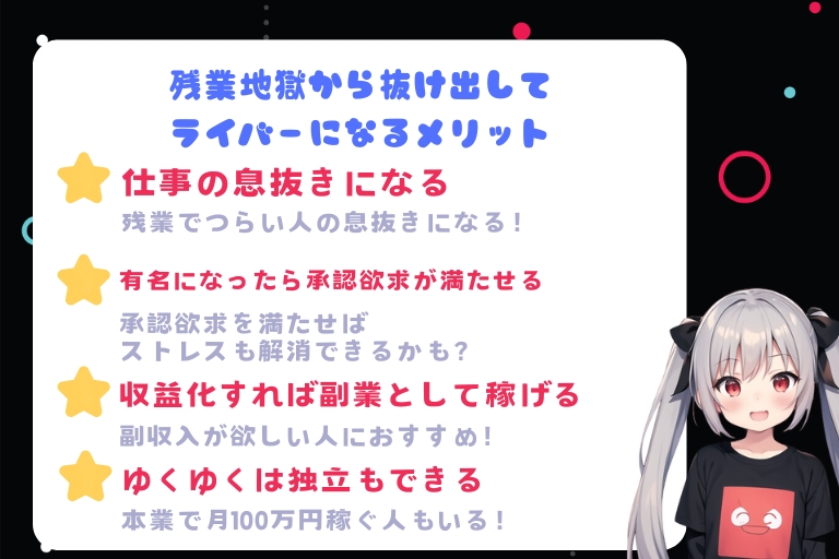 残業地獄から抜け出してライバーになるメリット