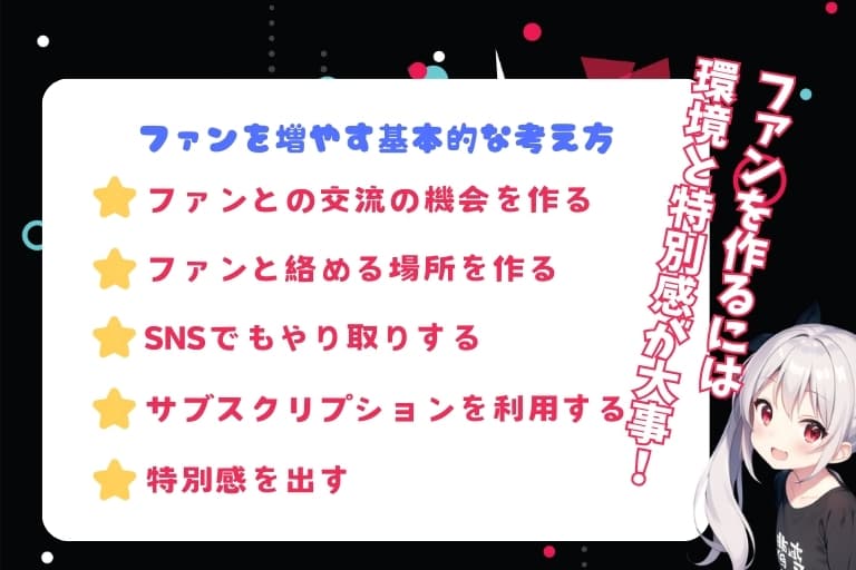 ファンを増やす基本的な考え方